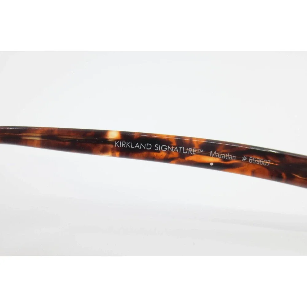 Kirkland Signature Mazatlan Havana Tortoise Rectangular Eyeglass Frames